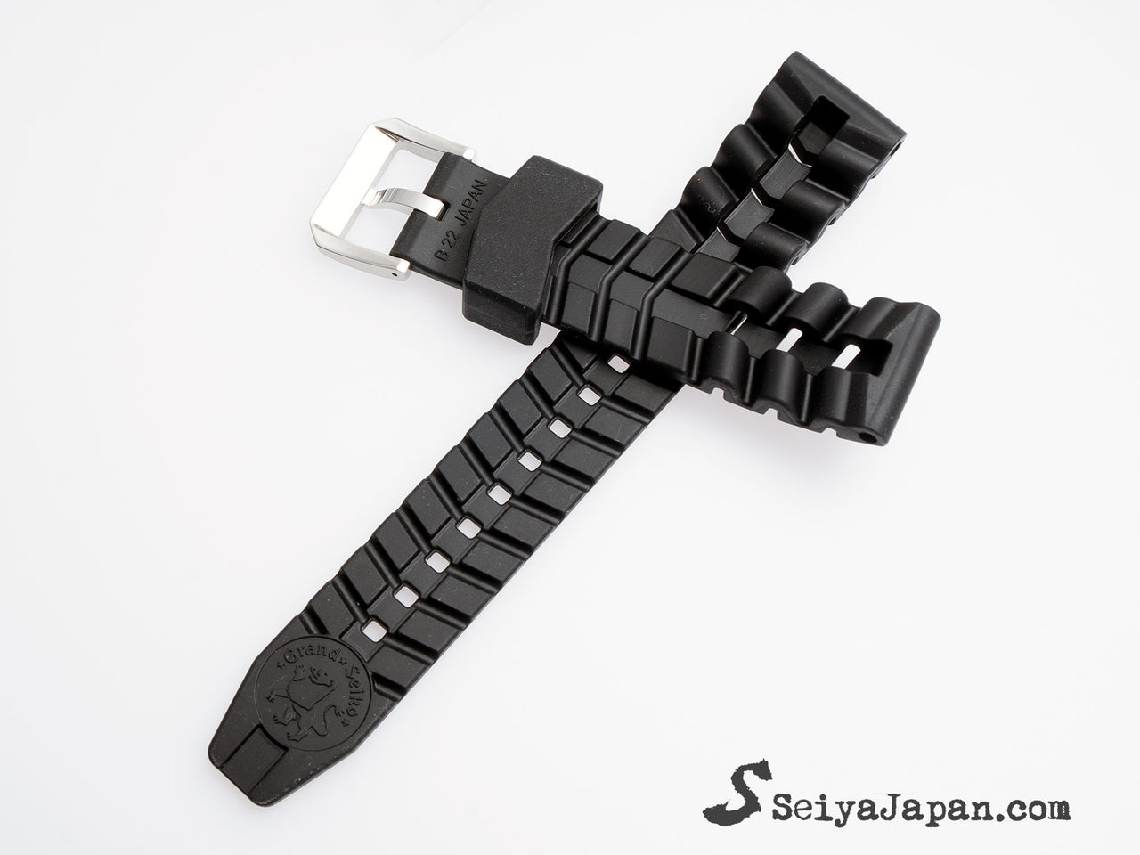 GRAND SEIKO 22mm Black Silicone Strap & Buckle / GS22_BLK E006011J9